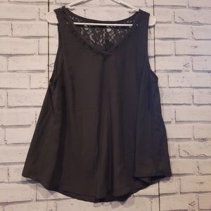 Torrid Women's Size 0 Sleeveless Tank Top  Dark Gray Lace New With Tags